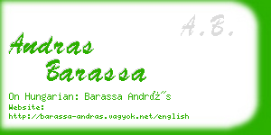 andras barassa business card